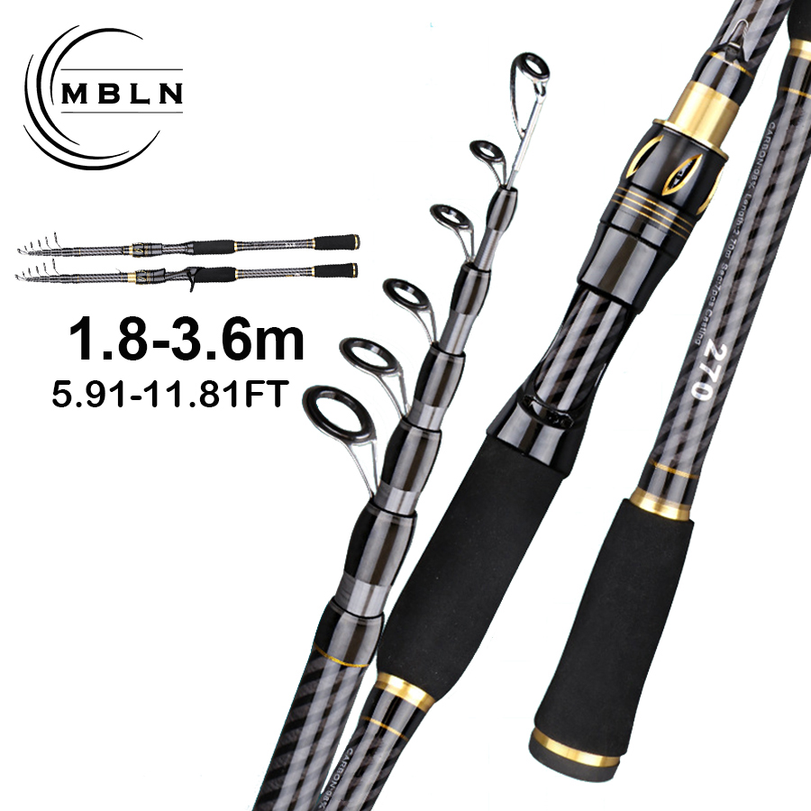 Fishing Rod Surf - MBLN Koolstofvezel Hengel 1.8-3.6M Telescopische Vissen
