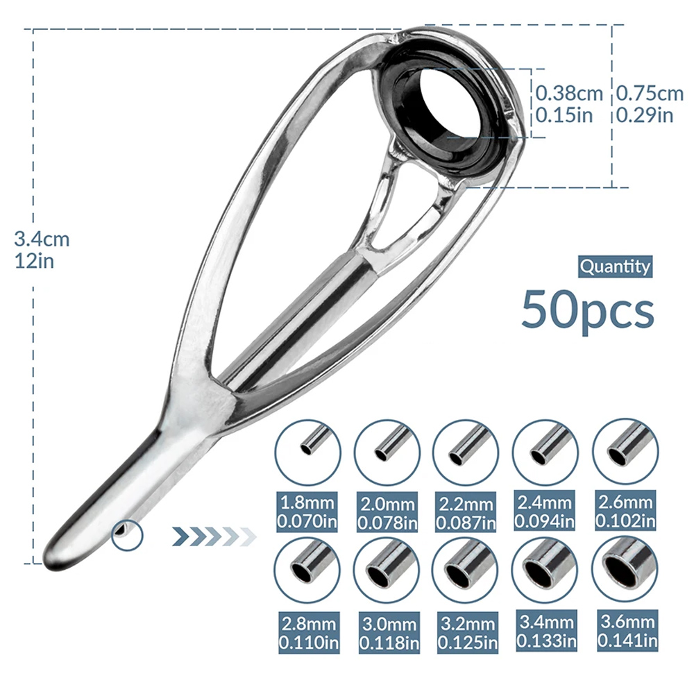 Fishing Rod Guide Replacement - THKFISH 50 stks Hengel Gidsen Tips
