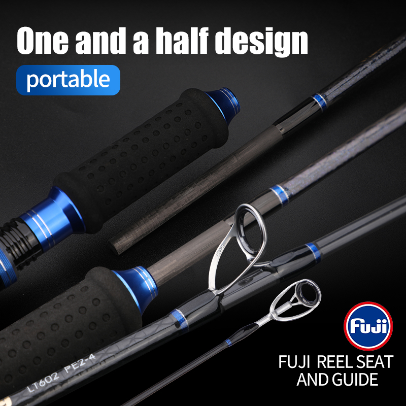 Fishing Rod Surf - ROLLFISH Premium 2-delige koolstofvezel Snelle Jigging
